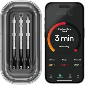 Limited time deal 55% off CHEF iQ Sense Smart Wireless Meat Thermometer with 3 Ultra-Thin Probes,