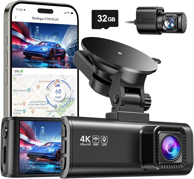 Limited time deal 55% REDTIGER Dash Cam Front Rear