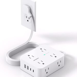 Limited time deal 41% Surge Protector Power Strip, HANYCONY Extension Cord with Multiple Outlets