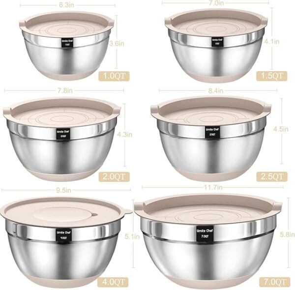 Limited time deal 19% Mixing Bowls with Airtight Lids - Image 4