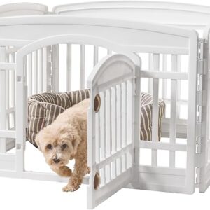Limited time deal 20% IRIS USA 24" 4-Panel Pet Dog Puppy Playpen with Door