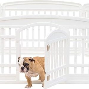 Limited time deal 21% IRIS USA 24" 6-Panel Pet Dog Puppy Playpen with Door