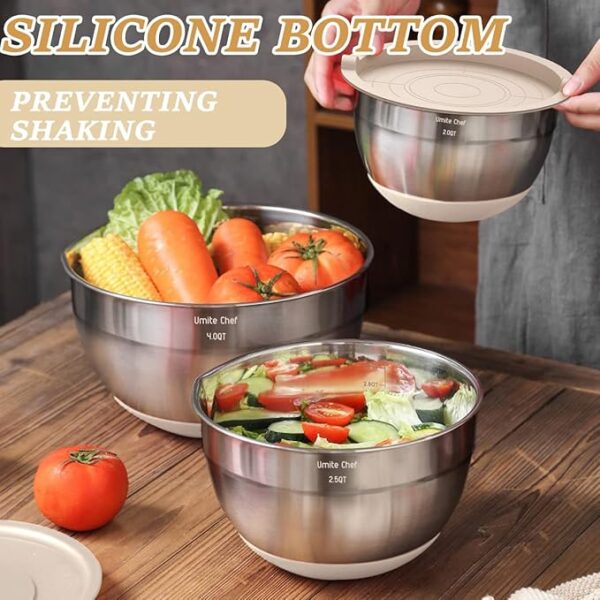 Limited time deal 19% Mixing Bowls with Airtight Lids - Image 2