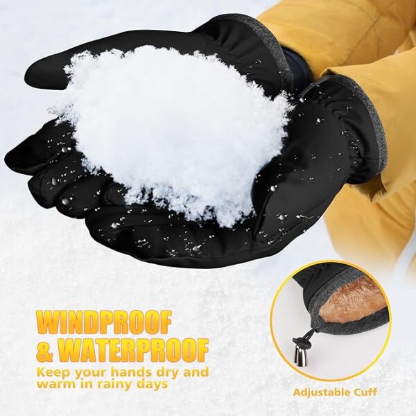 Limited time deal 42% ihuan Winter Waterproof Ski Gloves Men Women - Image 3