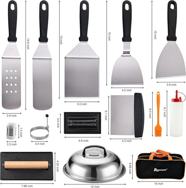 Limited time deal 13% off ROMANTICIST 19PCS Griddle Accessories Set - Image 4