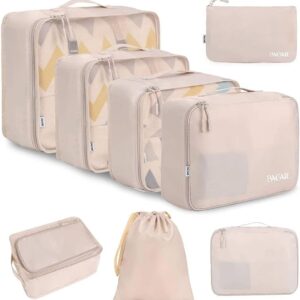 Limited time deal 42% off BAGAIL 8 Set Packing Cubes Luggage Organizer Bags for Travel