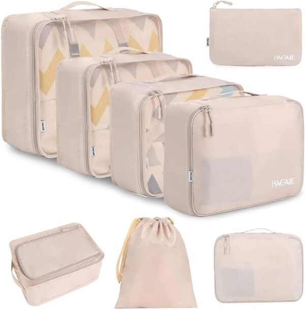 Limited time deal 42% off BAGAIL 8 Set Packing Cubes Luggage Organizer Bags for Travel