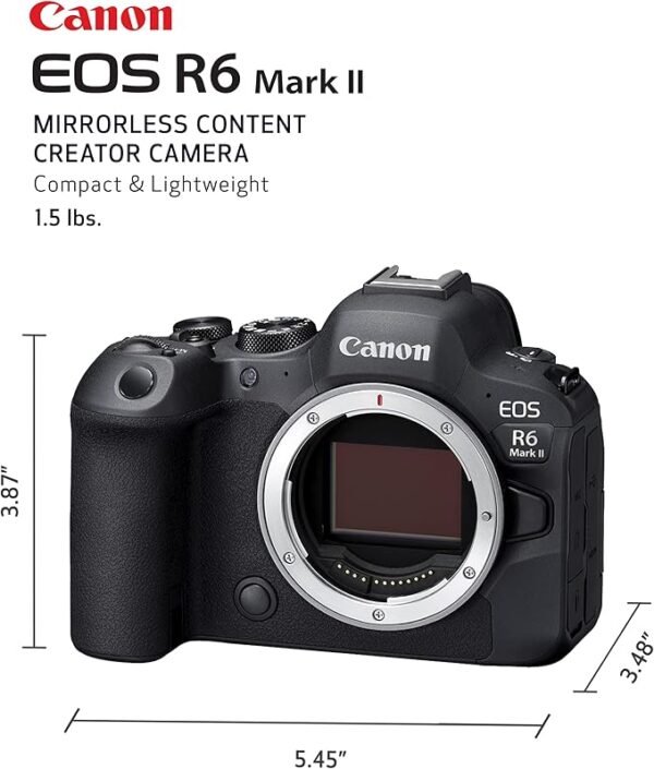 Limited time deal 10% off Canon EOS R6 Mark II Mirrorless Camera (Body Only), Full-Frame Camera, 24.2 Megapixel CMOS Sensor - Image 4