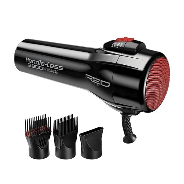 RED by Kiss Handle-Less 2200W Ceramic Tourmaline Hair Dryer, 3 Heat Settings