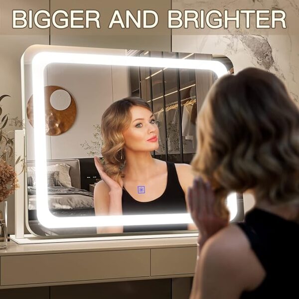 Limited time deal 40% off FENNIO Vanity Mirror with Lights 22''x19'' Makeup Mirror with Lights - Image 5