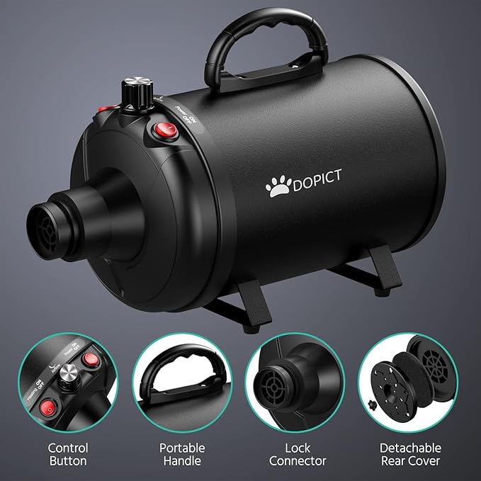 Limited time deal 37% off Pet Dryer, 5.2HP/3800W Pet Grooming with Adjustable Speed and Temperature - Image 3