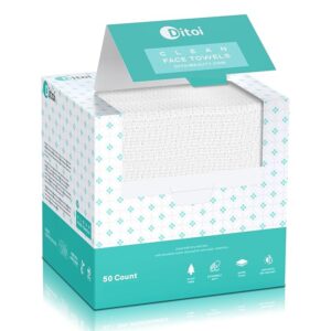 Limited time deal 27% off Face Towels, 10"×12" Disposable Face Towel, Face Towelettes XL, Ultra Soft Makeup Remover Dry Wipes