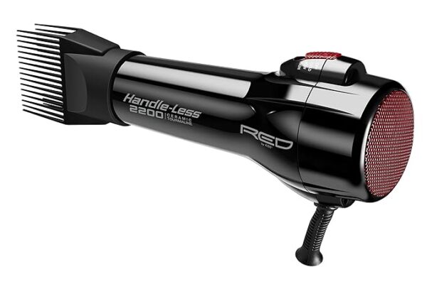 RED by Kiss Handle-Less 2200W Ceramic Tourmaline Hair Dryer, 3 Heat Settings - Image 5