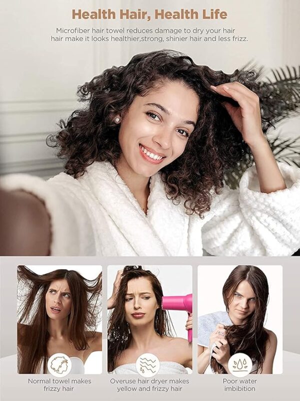 Limited time deal 60% off Hicober Microfiber Hair Towel - Image 3
