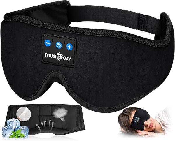 Limited time deal 43% off MUSICOZY Sleep Headphones, Bluetooth 5.4 Sleep Mask Headband Headphones Sleeping Eye Mask