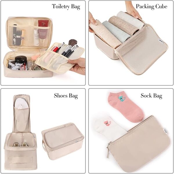 Limited time deal 42% off BAGAIL 8 Set Packing Cubes Luggage Organizer Bags for Travel - Image 5