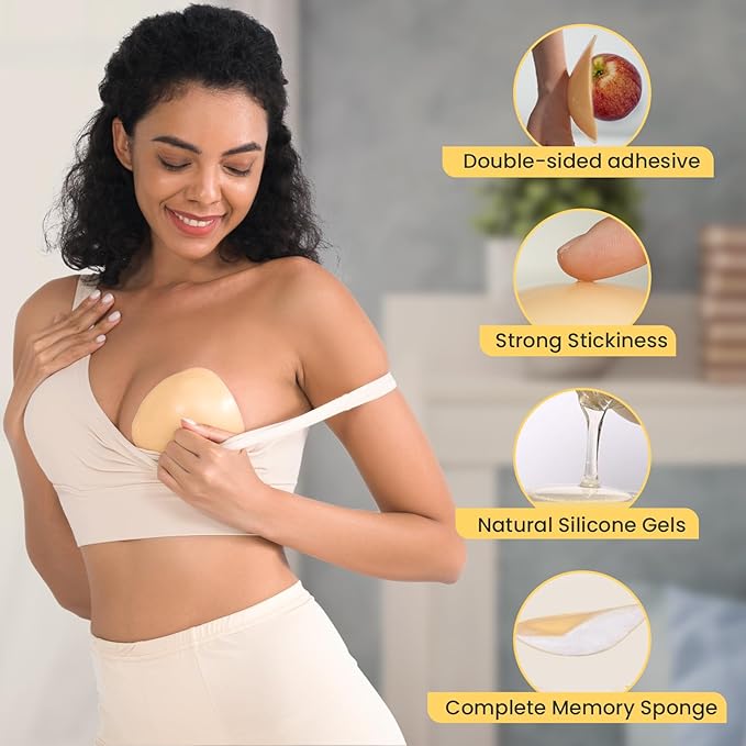 Limited time deal 48% OFF Double Sided Sticky Bra Inserts Reusable Push - Image 5
