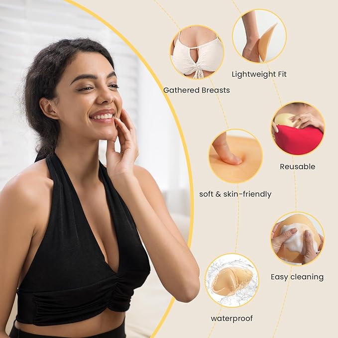 Limited time deal 48% OFF Double Sided Sticky Bra Inserts Reusable Push - Image 4