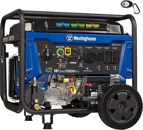 Limited time deal 31% off Westinghouse 14500 Peak Watt Tri-Fuel Home Backup Portable Generator