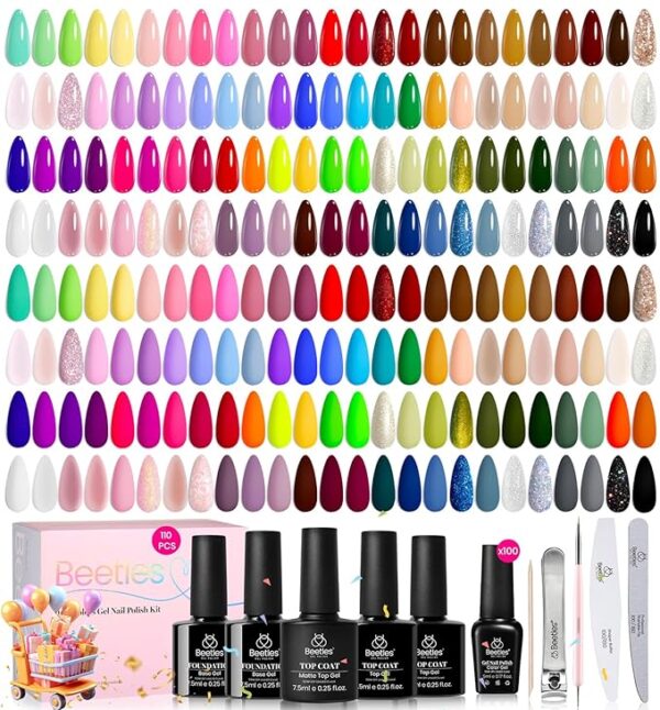 Limited time deal 32% off Beetles 110 PCS Gel Nail Polish Set