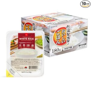 Limited time deal 15% off IRIS Instant White Rice (10 Pack), Ultra Premium Japanese Short Grain Sushi Sticky Rice