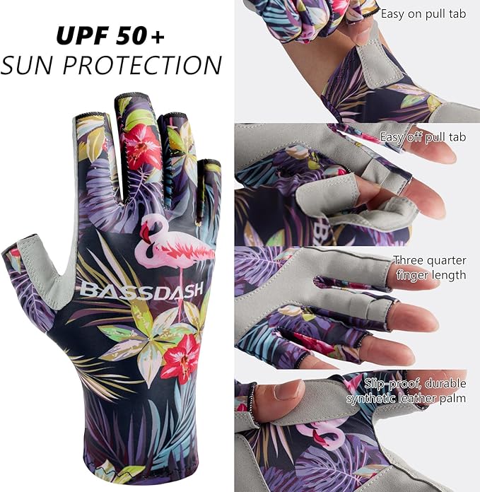 BASSDASH ALTIMATE UPF 50+ Women’s Fishing Gloves - Image 5