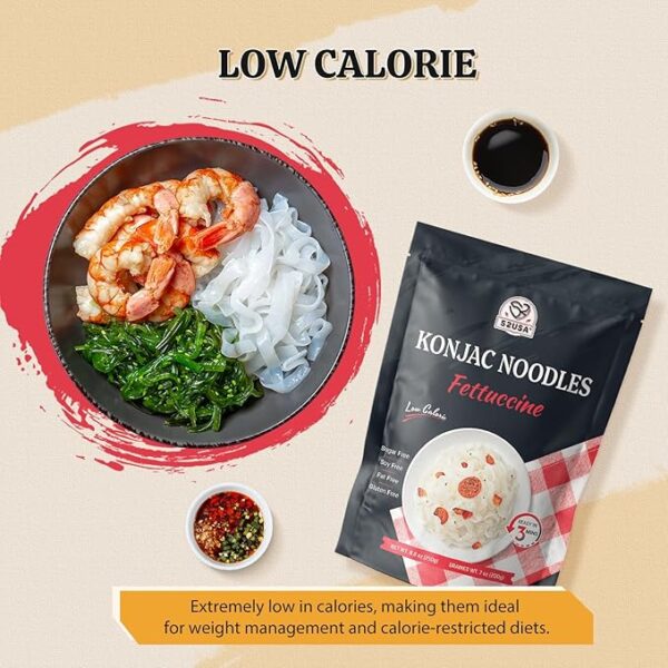 Limited time deal 13% off 52USA Konjac Shirataki Noodle, Low Carb Pasta 52.8 Oz (1500 g), Keto and Paleo Friendly, Low Calorie, Sugar Free, Vegan, Ready to Eat, Gluten Free, Angel Hair, Fettuccine - Image 2
