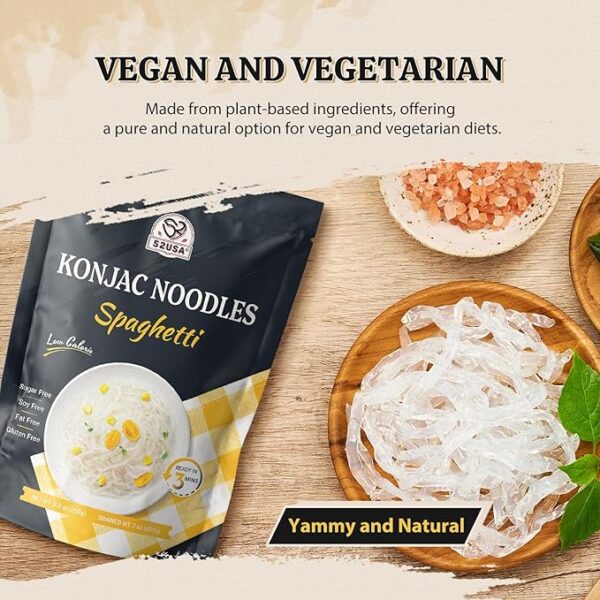 Limited time deal 13% off 52USA Konjac Shirataki Noodle, Low Carb Pasta 52.8 Oz (1500 g), Keto and Paleo Friendly, Low Calorie, Sugar Free, Vegan, Ready to Eat, Gluten Free, Angel Hair, Fettuccine - Image 3