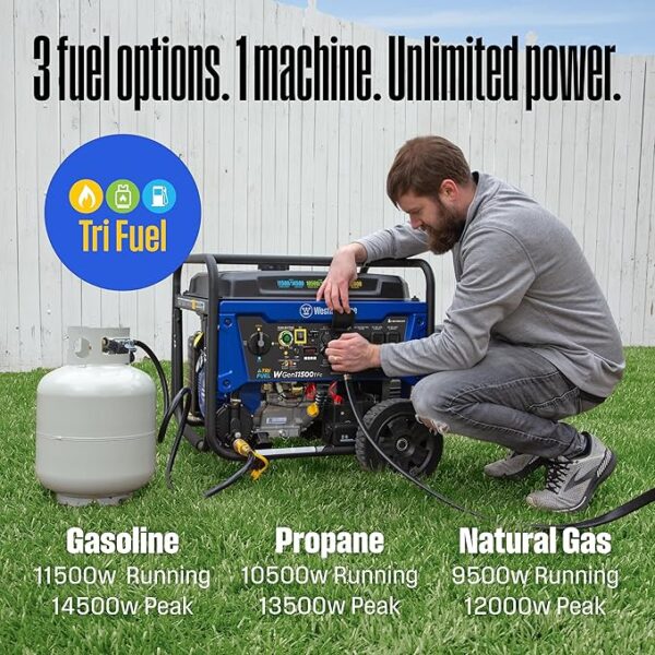 Limited time deal 31% off Westinghouse 14500 Peak Watt Tri-Fuel Home Backup Portable Generator - Image 4