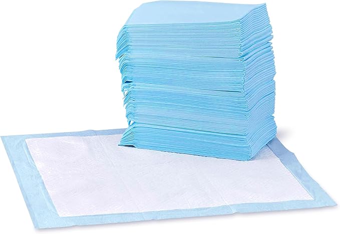 Basics Dog and Puppy Pee Pads with Leak-Proof Quick-Dry Design for Potty Training